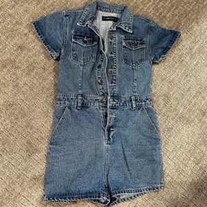 Princess Polly short denim romper